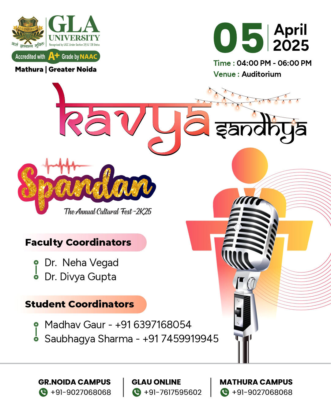 KAVYA SANDHYA-SPANDAN 2K25 poster