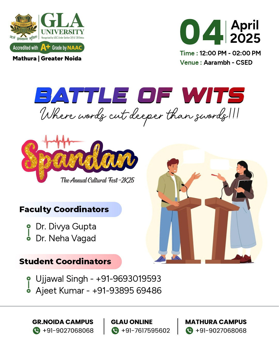 BATTLE OF WITS – SPANDAN 2K25 poster
